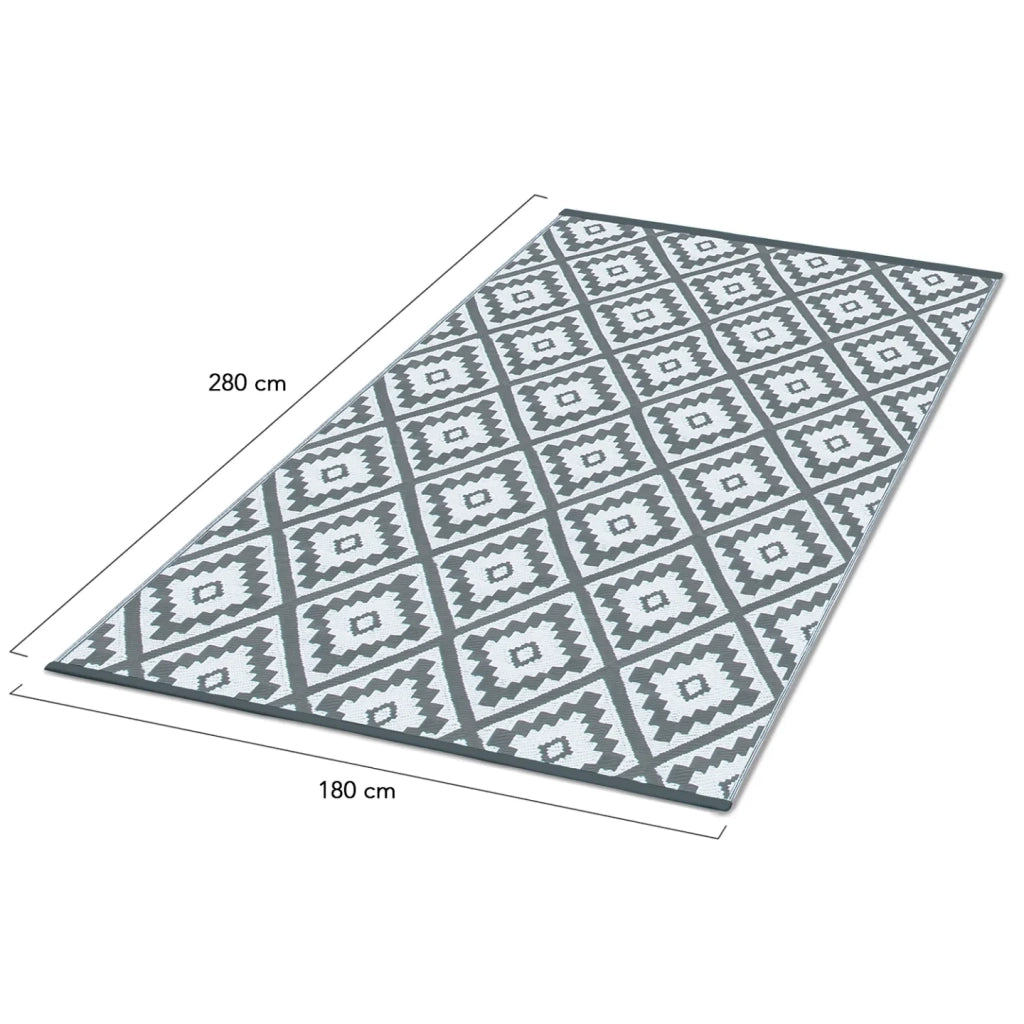 IDMarket - Tappeto per esterni BAHAMAS grigio 180 x 280 CM