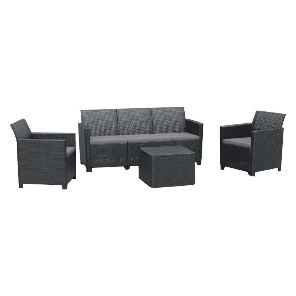 1cf set da giardino polipropilene 'claire lounge' colore graphite cod:ferx.6130064nlm