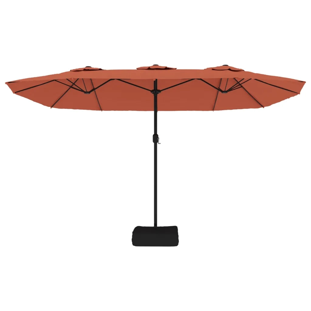Ombrello | Parasolne a Doppia Testa con LED Terracotta 449x265 cm