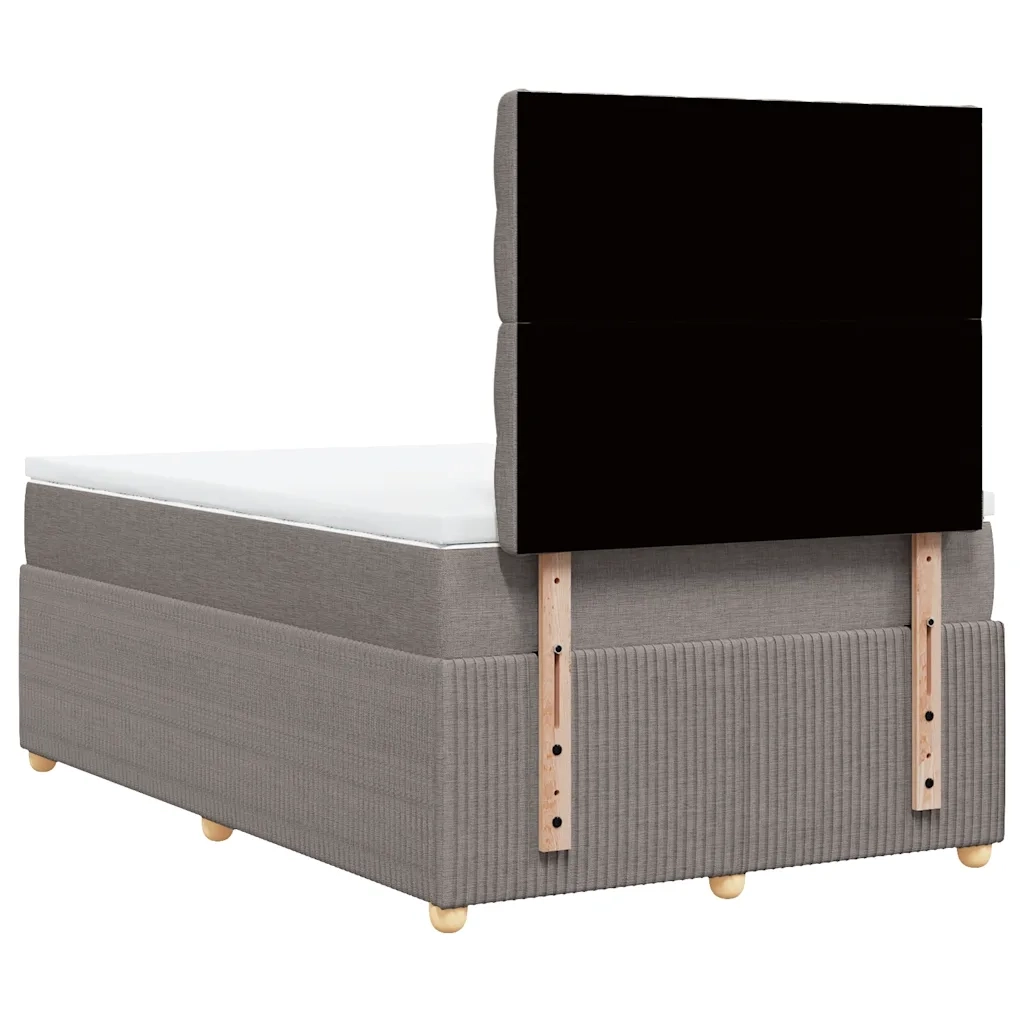 Giroletto a Molle con Materasso Tortora 120x200 cm in Tessuto 3292034