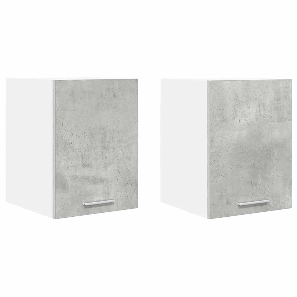 Armadio pensile | Mobile da Cucina 2 pz Grigio Cemento e Bianco 30 x 31 x 40 cm