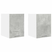 Armadio pensile | Mobile da Cucina 2 pz Grigio Cemento e Bianco 30 x 31 x 40 cm