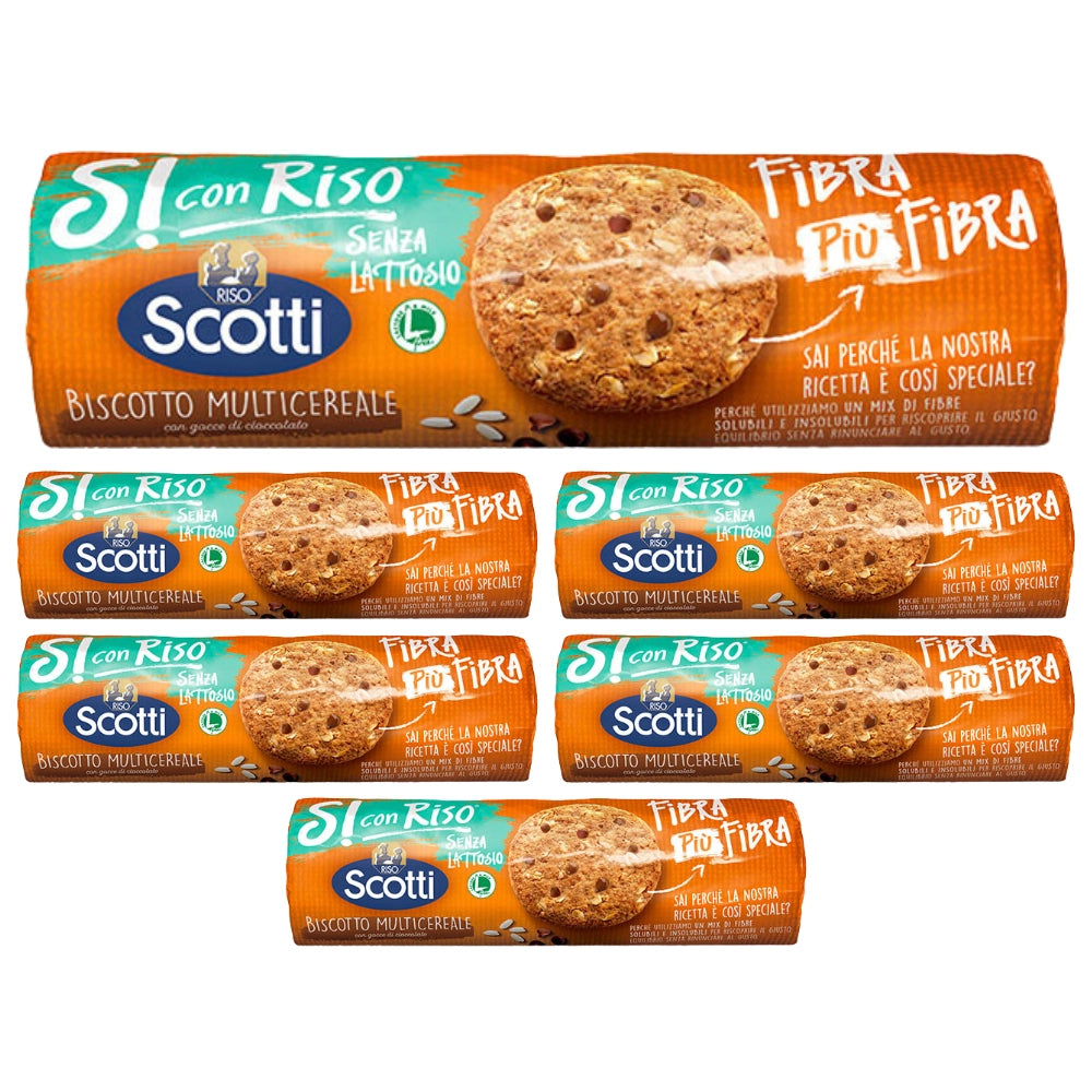 Scotti si riso biscotto multicereale gocce di cioccolato 6 pezzi da 250 grammi