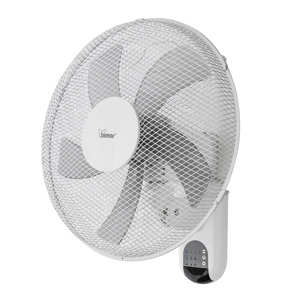 Bimar Ventilatore Parete VM45 Telecomando 40cm 5 Pale 3 Velocità Modalità Sleep Timer Oscillazione