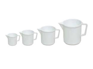 CARAFFE GRADUATE CON BECCO IN PLASTICA- - lt.1 - 5 pezzi