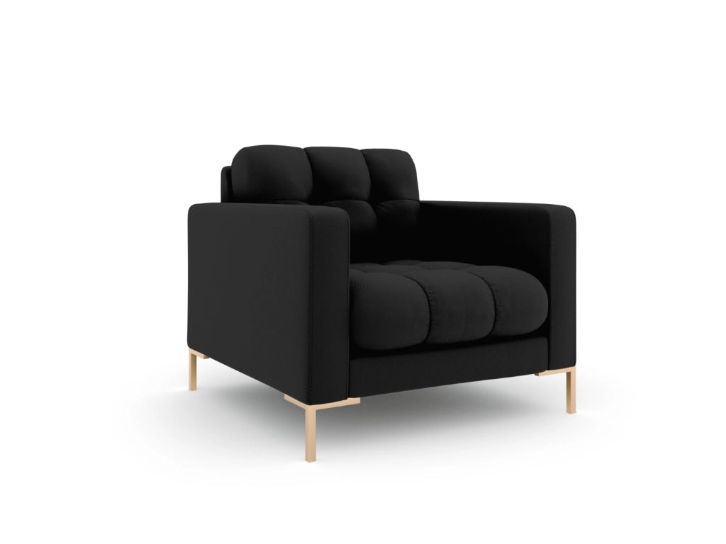 Cosmopolitan Design - Poltrona "Bali" in tessuto strutturato nero 