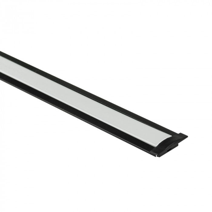 Profilo LED P01 incasso nero diffusore opale 1m Ecolight