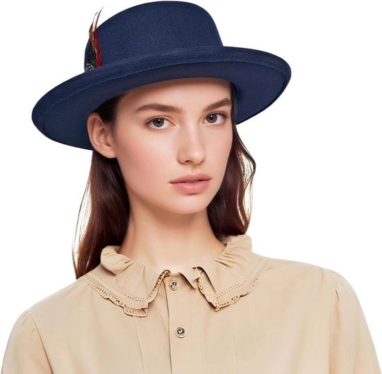Fedora in Feltro con Larga Allozione per Feste e Celebrazioni