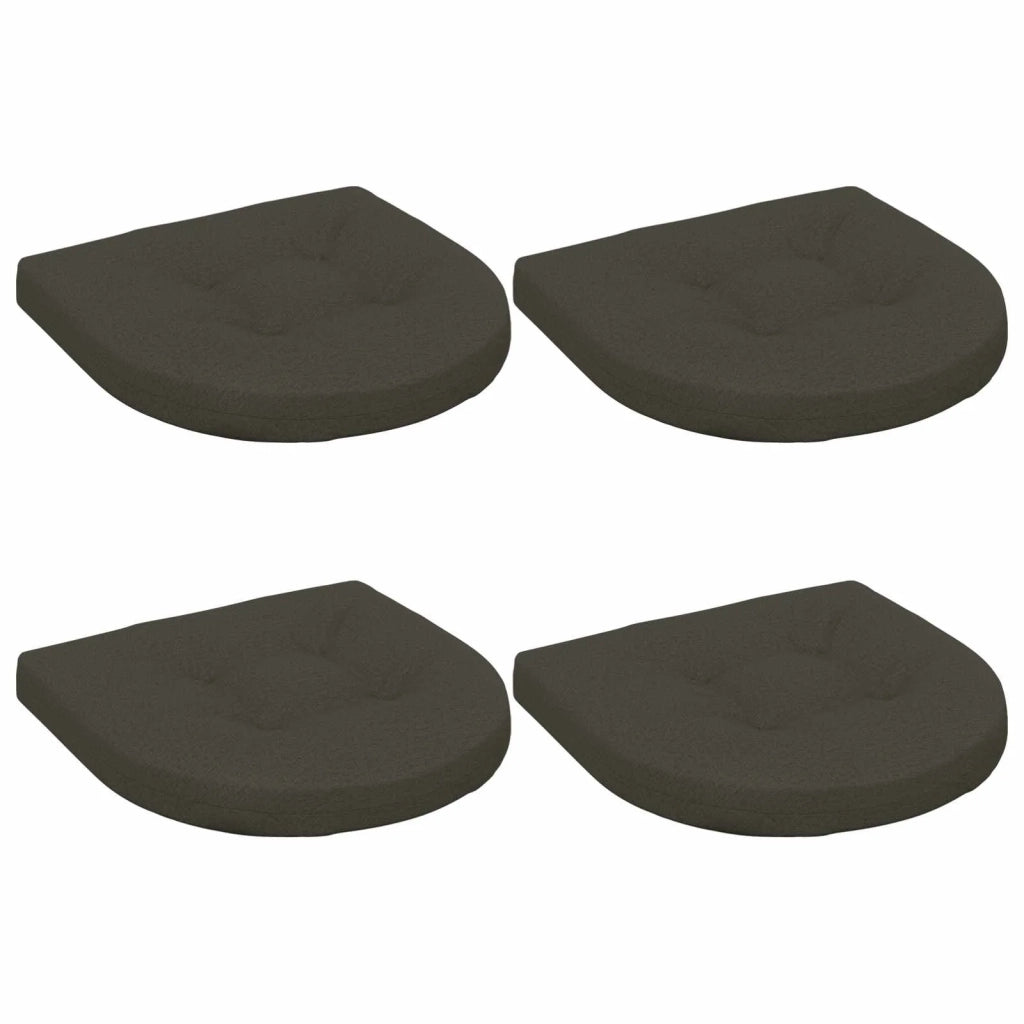 Cuscini per Sedia in 4 Pezzi 4 pz 100% Poliestere Antracite 945319