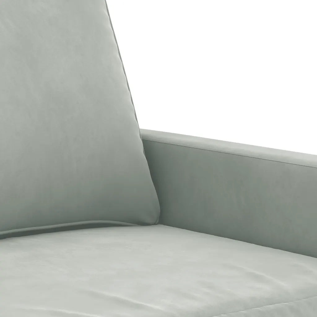 Divano a 3 Posti Grigio Chiaro 180 cm in Velluto 359209