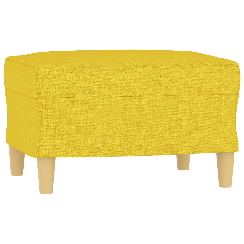 Set di Divani 3 pz con Cuscini Giallo Chiaro in Tessuto 3202147