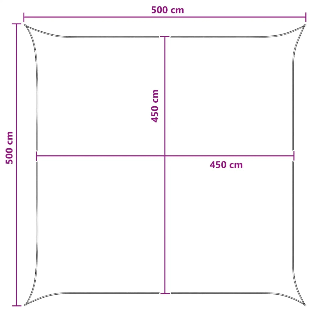 Telo Ombra Grigio chiaro e bianco 5 x 5 m HDPE 42032931