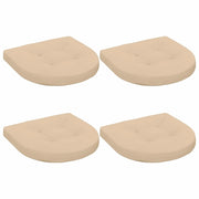 Cuscini per Sedia in 4 Pezzi 4 pz 100% Poliestere Crema 945321