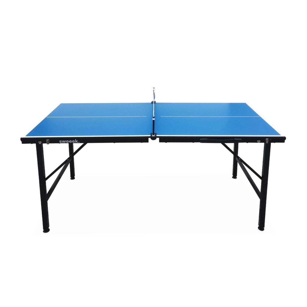 Mini tavolo da ping pong per interni pieghevole con 4 racchette e 6
