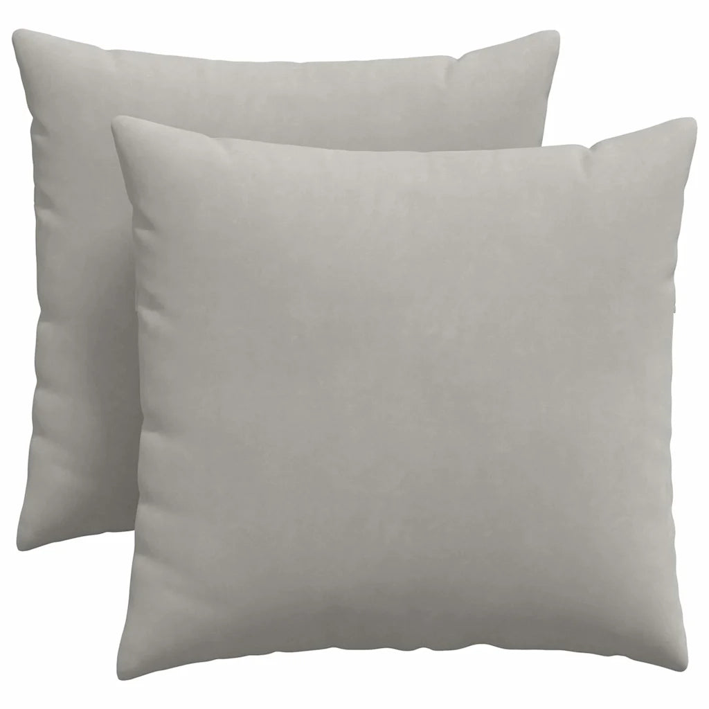 Cuscini da Divano 2 pz | Cuscini per sedie Grigio chiaro 45 x 45 cm Tessuto
