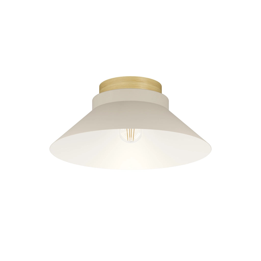 Plafoniera Minimal Moharras Legno Marrone 1 Luce E27