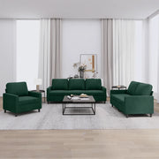 Set di Divani 3 pz con Cuscini Verde scuro in Velluto 3201478