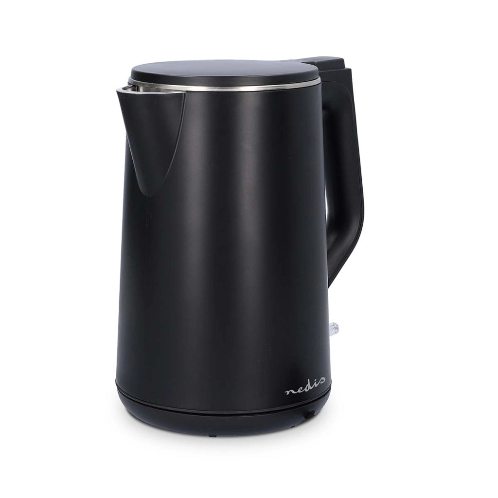 Bollitore elettrico in plastica da 1,5L 2200W rotante con controller Strix Nero Nedis