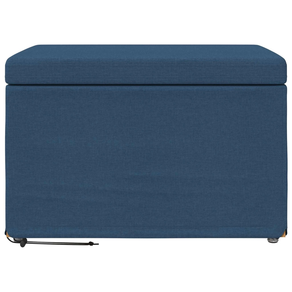 Pouf Blu 61 x 41 x 40 cm Tessuto e Legno Ingegnerizzato 876763