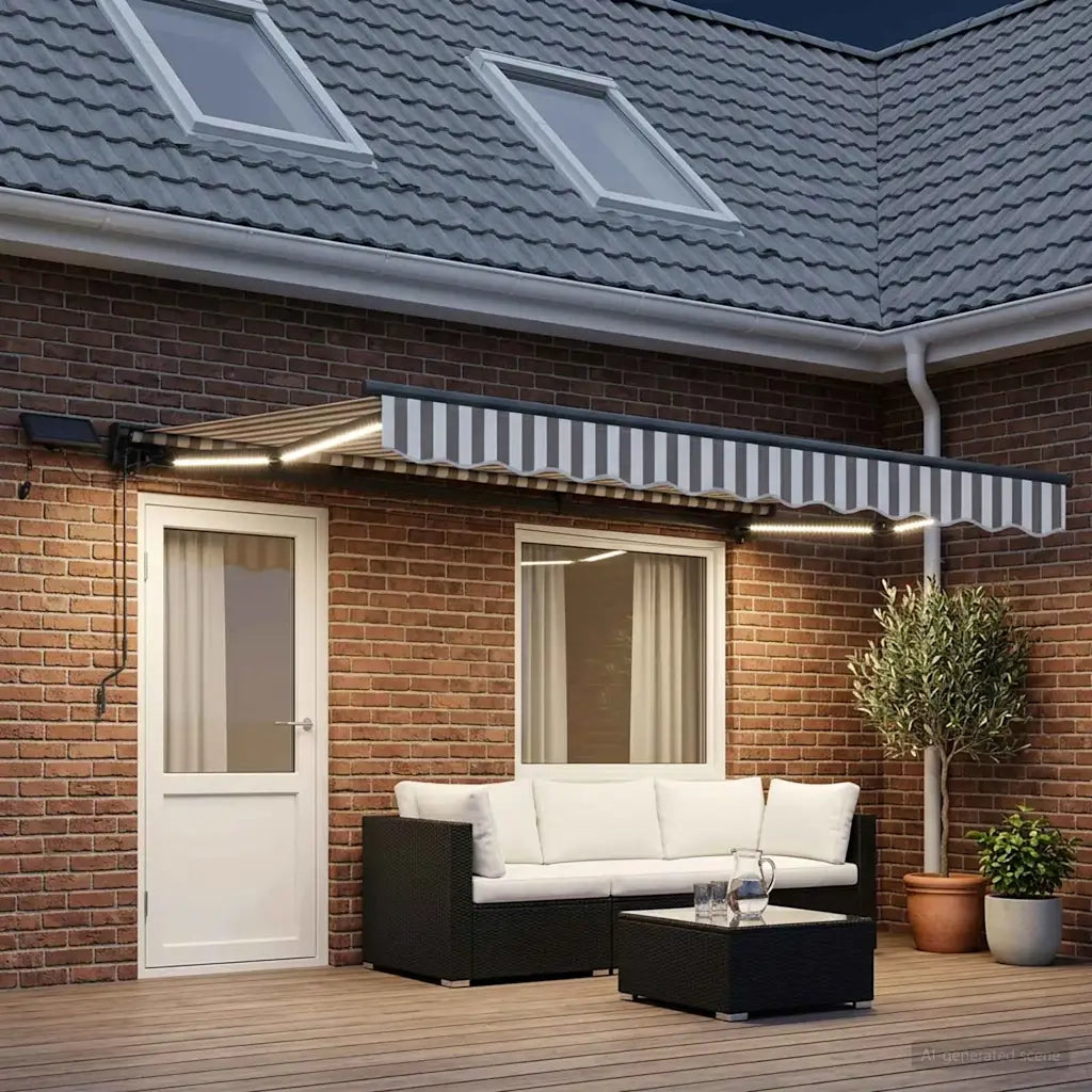 Cornice per Tenda Manuale con LED 4,5 × 3 m 3426246