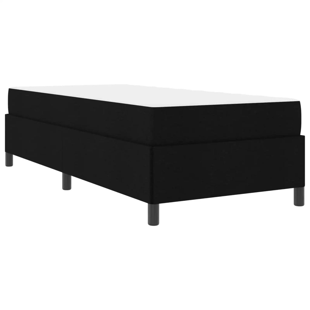 Letto a molle Nero 100 x 200 cm Tessuto