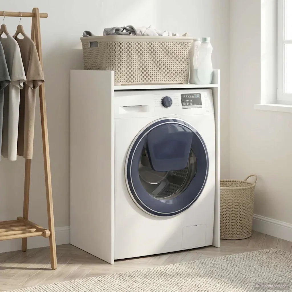 Mobiletto per lavatrice Bianco 67,5 x 48 x 97 cm 8006816