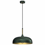Lampada a sospensione Lincoln Milagro verde/oro Ø35 E27