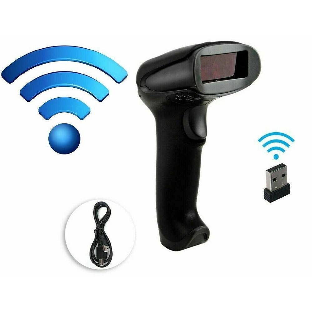 Trade Shop - Lettore Di Codice A Barre Barcode Scanner Senza Fili Wireless Laser Q-a203 -