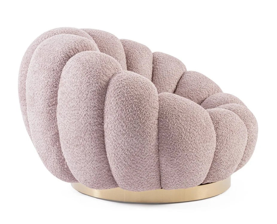 Poltrona Girevole Florel Rosa Antico