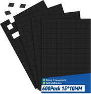 Strisce magnetiche autoadesive, 600 pezzi, 1 x 1 cm, strisce magnetiche piane con forte aderenza per scuola, ufficio, lavagna bianca e frigorifero