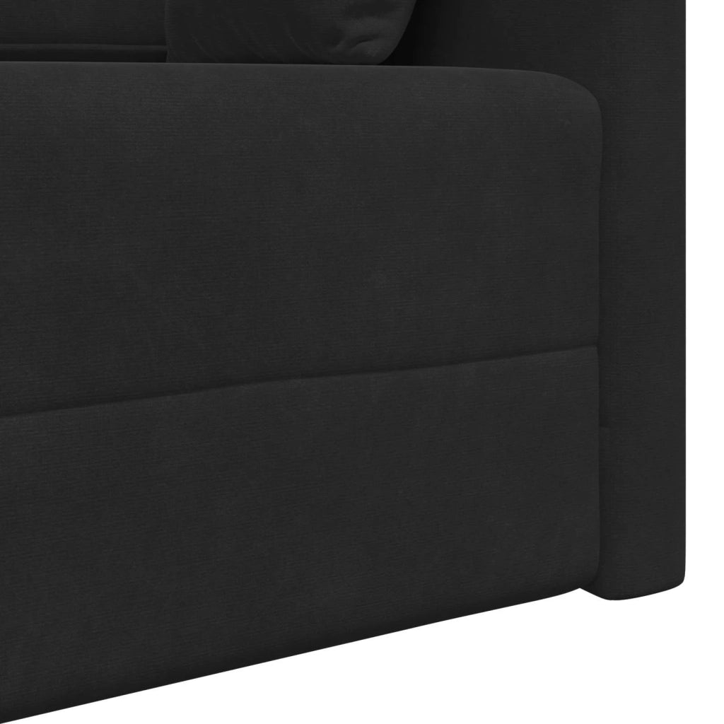 Divano-letto da pavimento Nero 213 x 70 x 77 cm Velluto 4106730