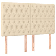 Testiera | Testata Crema 144x7x118/128 cm Tessuto