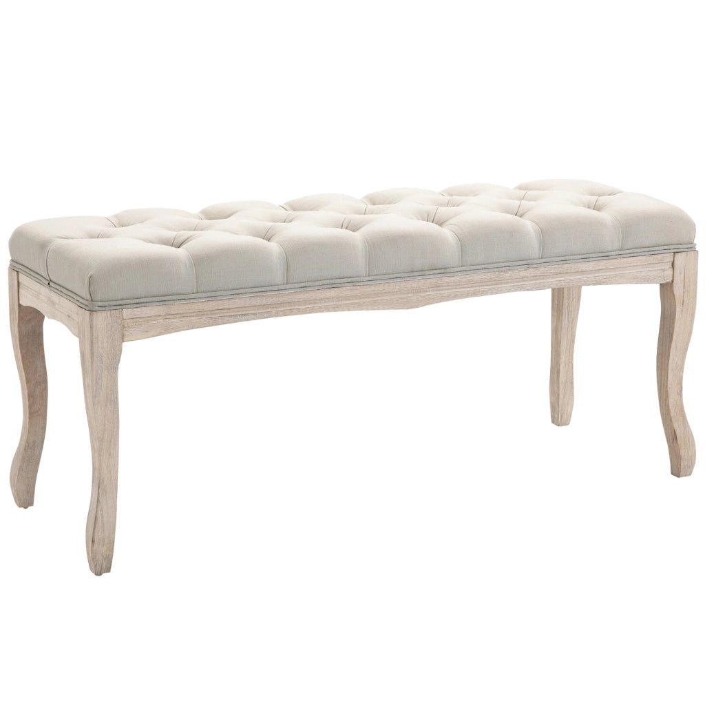 Banc Letto Imbottito ¨C Minimal ¨C Beige Lino Legno 110x