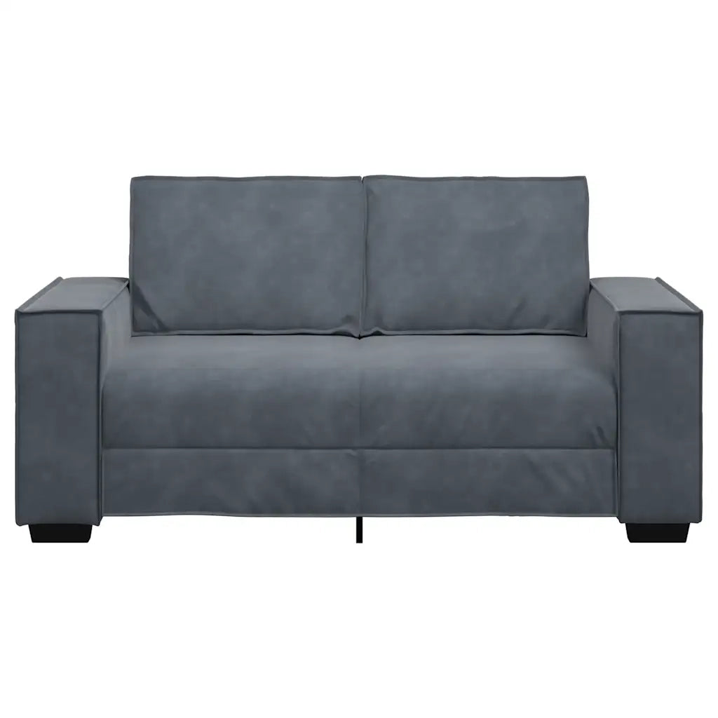 Divano a 2 Posti grigio scuro 160x78x84 cm in Velluto 4105011