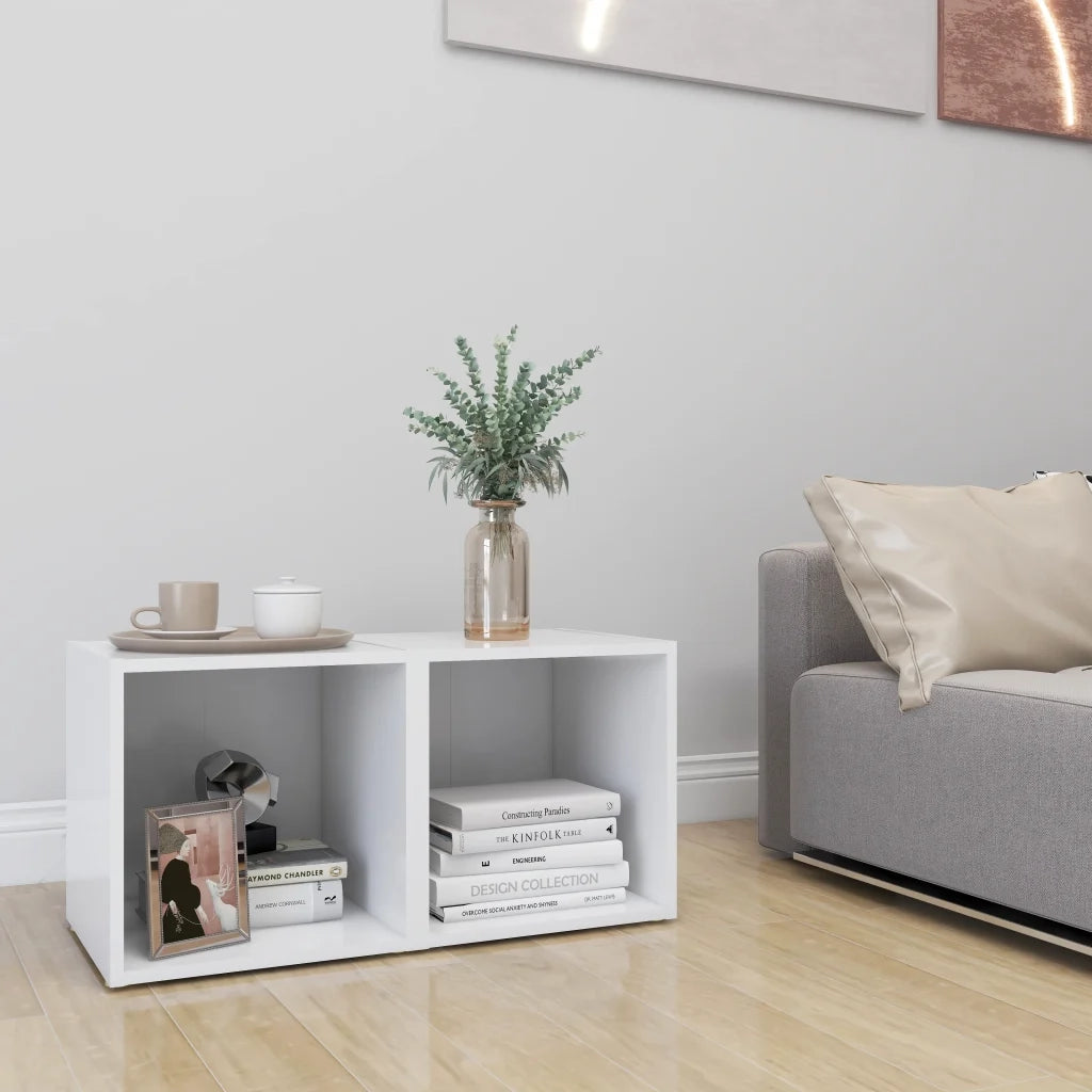 Mobili Porta TV 2 pz | Armadietto TV | Mobile Porta TV Bianco 37x35x37 cm in Legno Multistrato