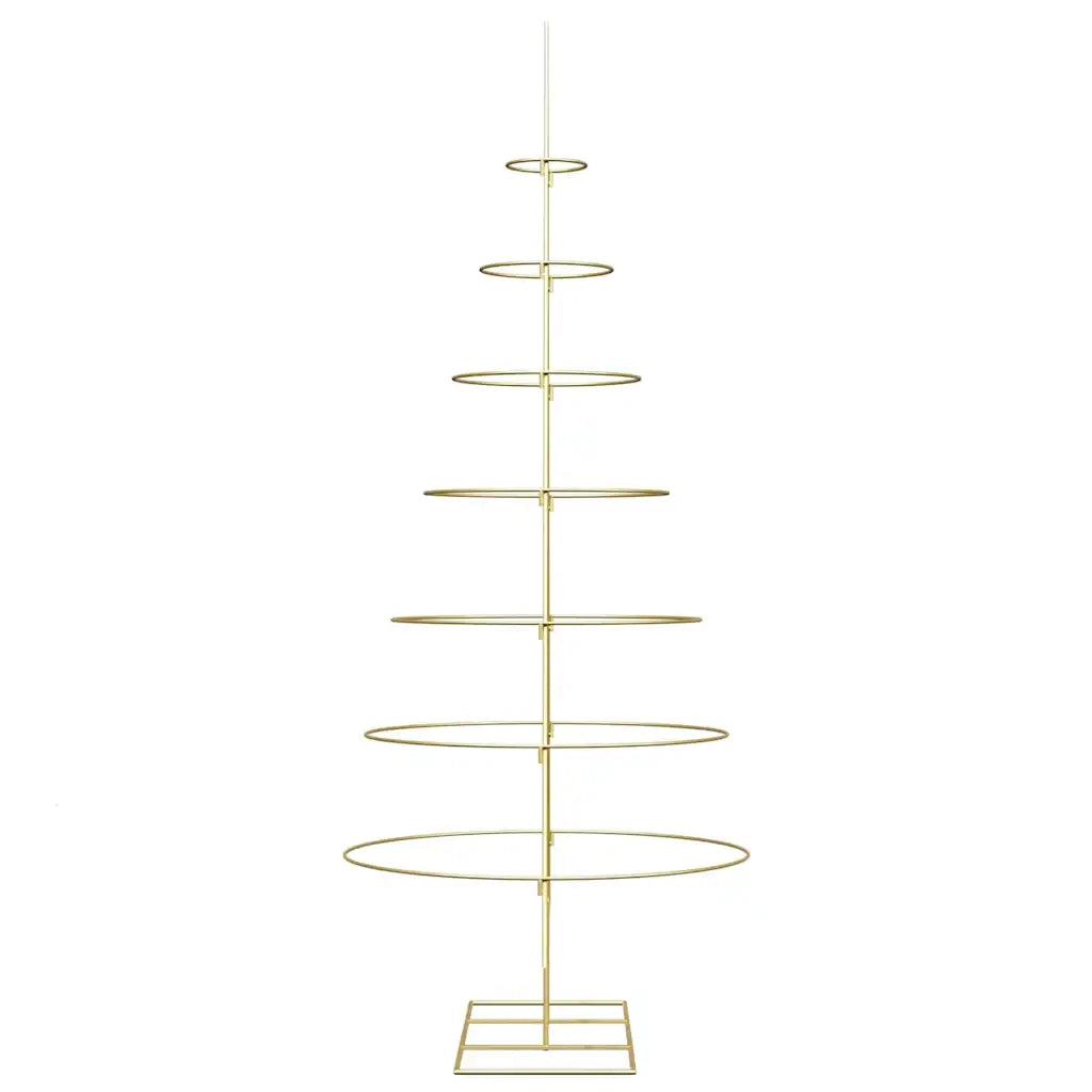 Albero di Natale in metallo con supporto Oro 209 cm 42019156