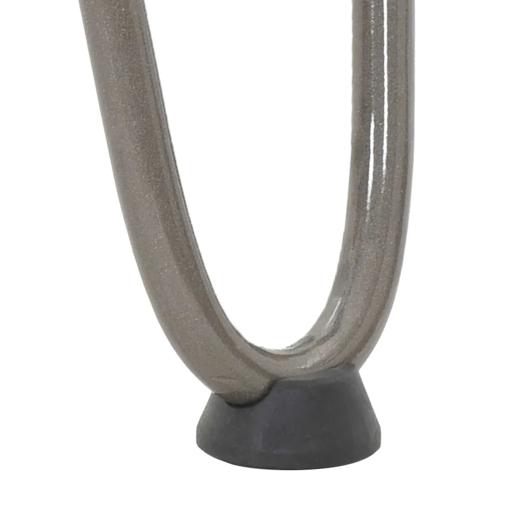 Gambe a forcina per tavolino 4 pz | Piede del tavolo in acciaio naturale 10 cm in acciaio massiccio