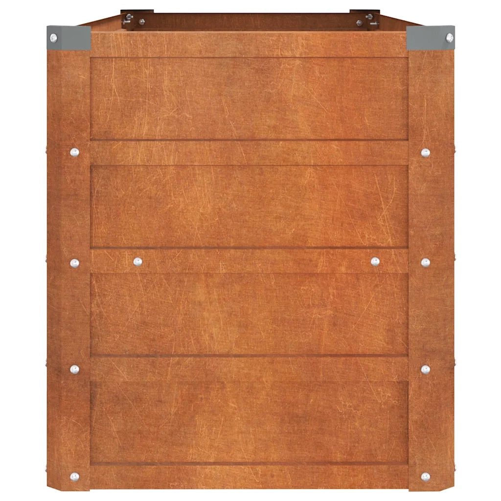 Letto Rialzato da Giardino Ruggine 100x40x45 cm Acciaio Corten 151950