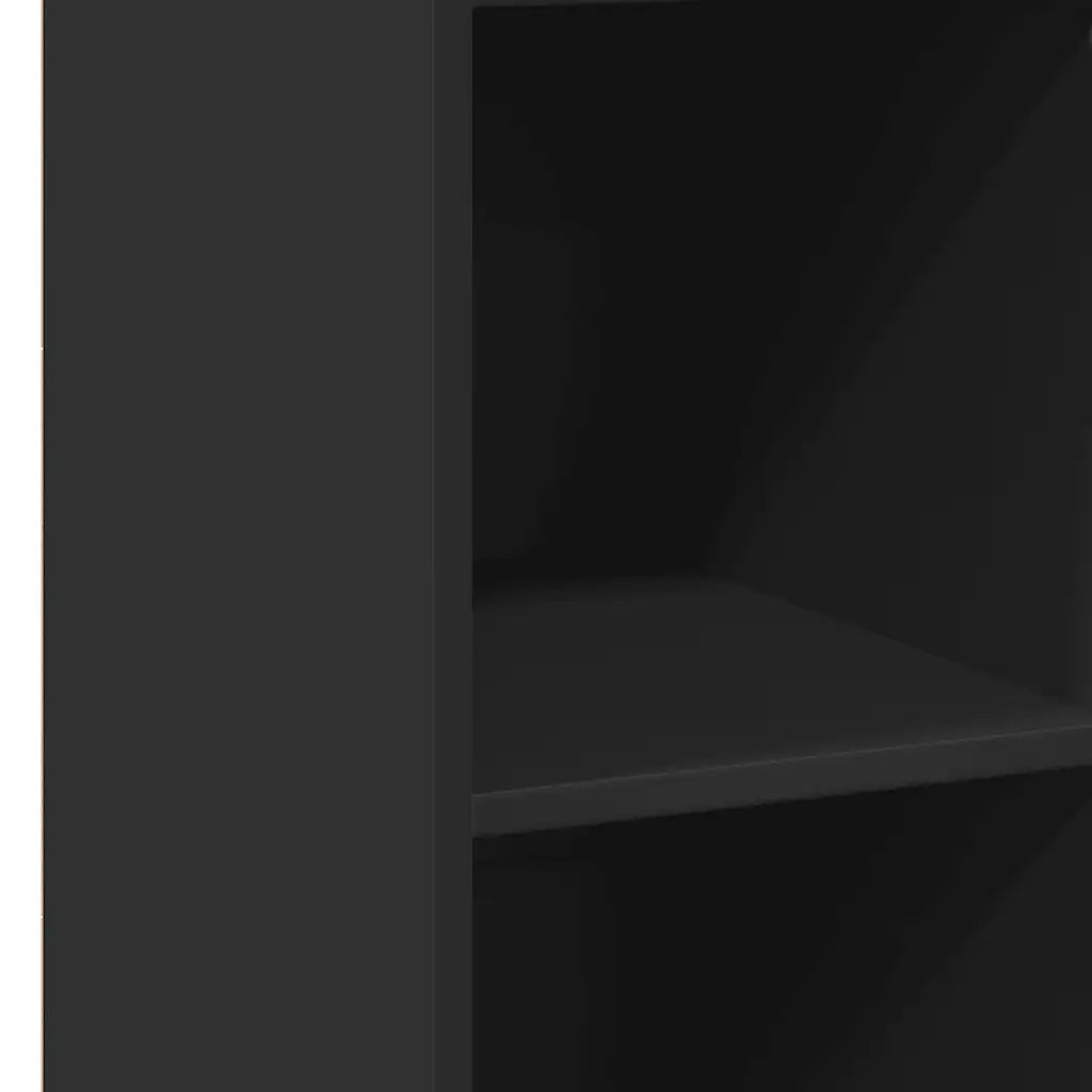 Credenza Nera 40x41x124 cm in Legno Multistrato 846384