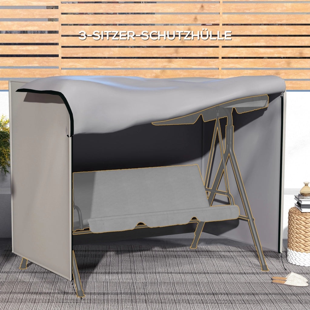 Copertura per altalena da giardino ¨C Minimal ¨C grigio 205x124x164 cm