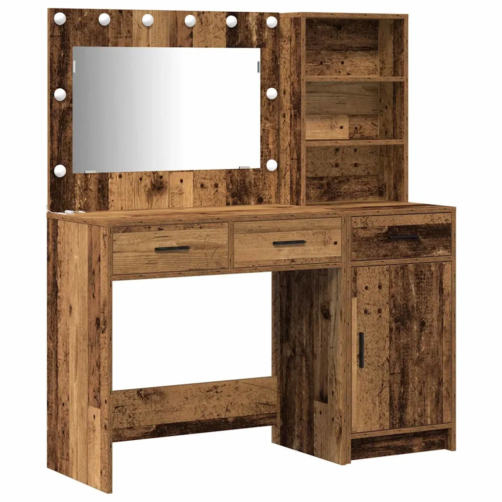 Tavolo da Trucco con cassetto 2 pcs Marrone Legno multistrato 3334270