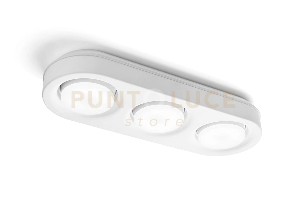 ELLADE Lampada da soffitto 3 luci attacco GX53 Bianco