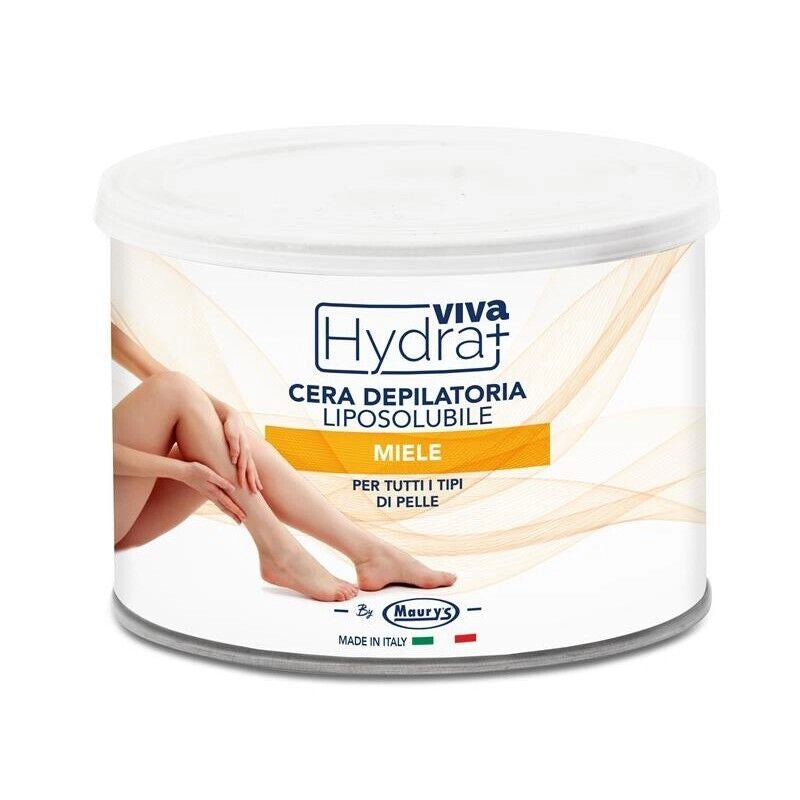 HYDRA VIVA+ VASO DI CERA DEPILATORIA AL MIELE LIPOSOLUBILE DA 400 ML