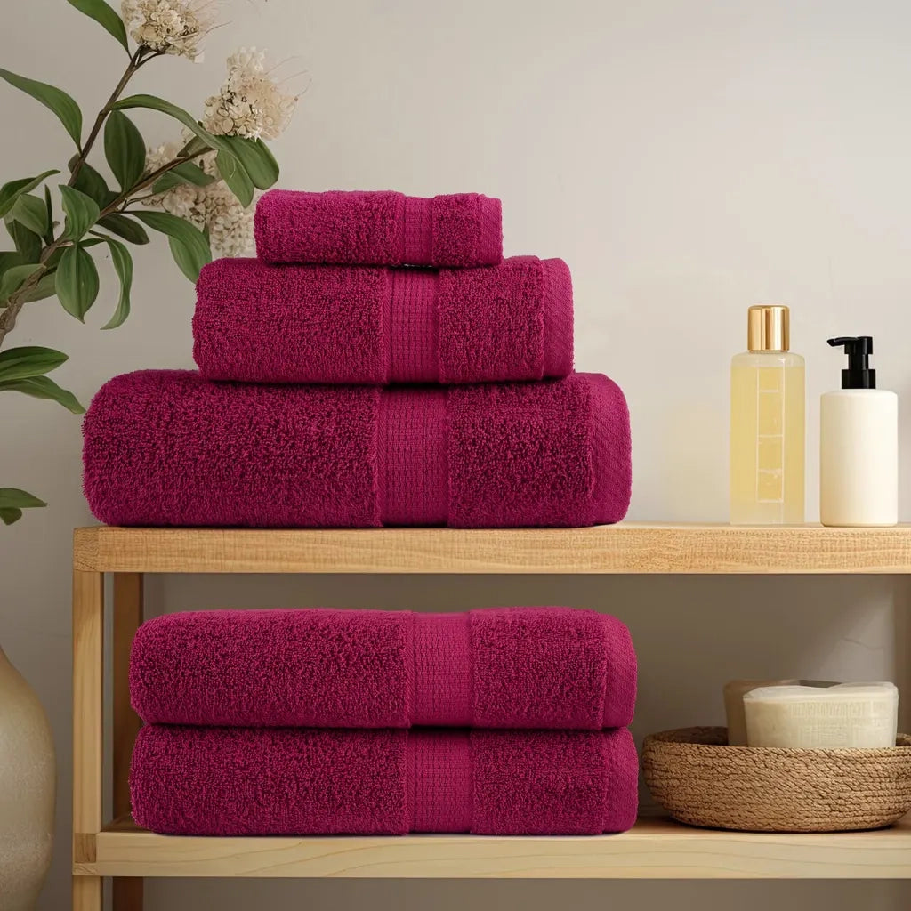 Set ASciugamani SOLUND 12 pz Bordeaux 600 gsm 137573