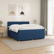 Letto box spring con materasso Blu 180 x 200 cm Tessuto 3452987