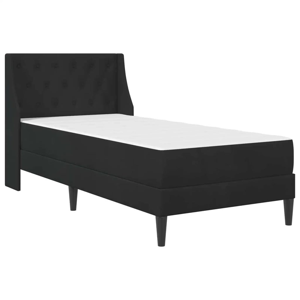 Struttura letto con materasso Nero 80 x 200 cm Velluto 3414763