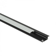 Profilo LED P01 incasso nero diffusore opale 1m Ecolight