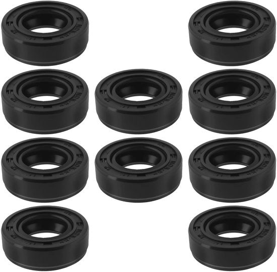 O-ring 12x22x7mm - 10 pezzi - Gomma Nitrile - Labbro Doppio - O-ring per Olio - Afdichtaggio con Molla