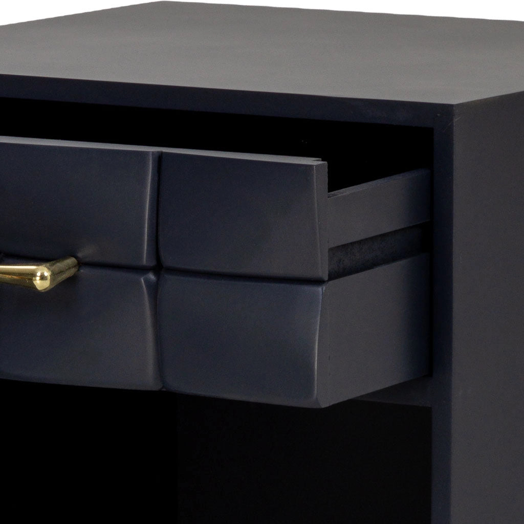 Comodino in legno nero 40x35x71h cm