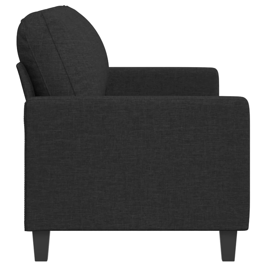 Divano a 3 Posti-Sofa 3 Posti Nero 180 cm in Tessuto 256427